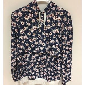 Latched Mama Navy Floral Nursing Hoodie - Small